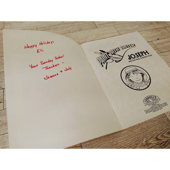 Paint with Water Book JOSEPH Very COLORFUL COAT Vintage 1994 Landoll's Coloring - Picture 2 of 10